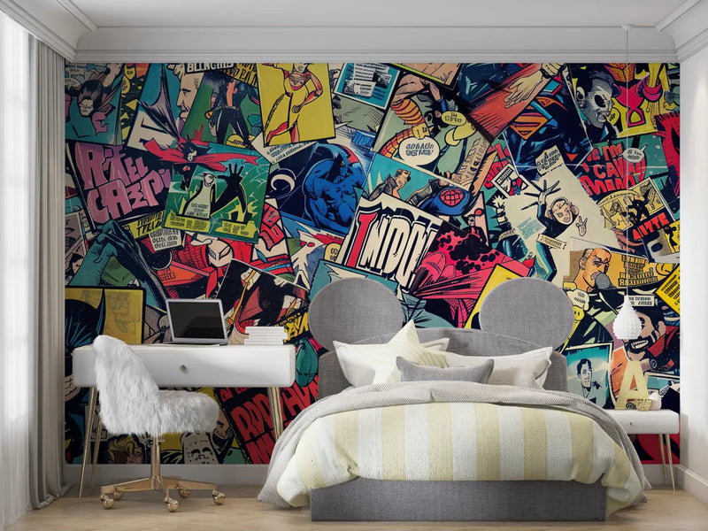 Papier Peint Graffiti Bd Tendance - chambre petit