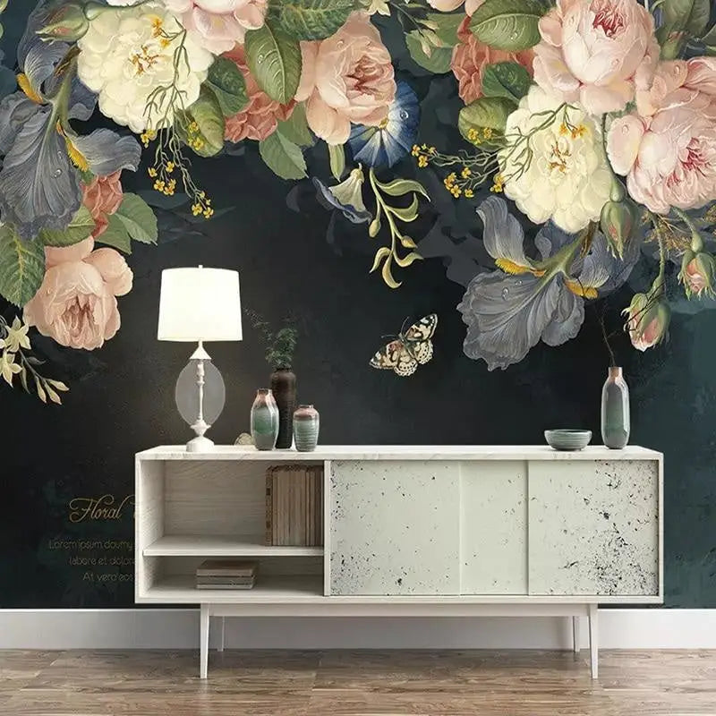 Large vintage flower wallpaper - Second Image