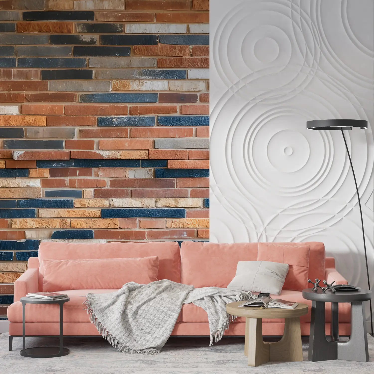 Trompe L Œil Imitation Brick Wall Non-Woven Wallpaper - Second Image