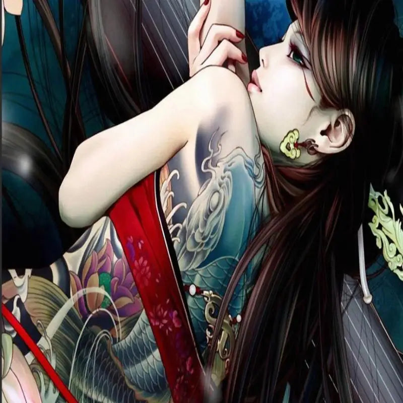 Japanese Girl and Tattoo Wallpaper - Second Image