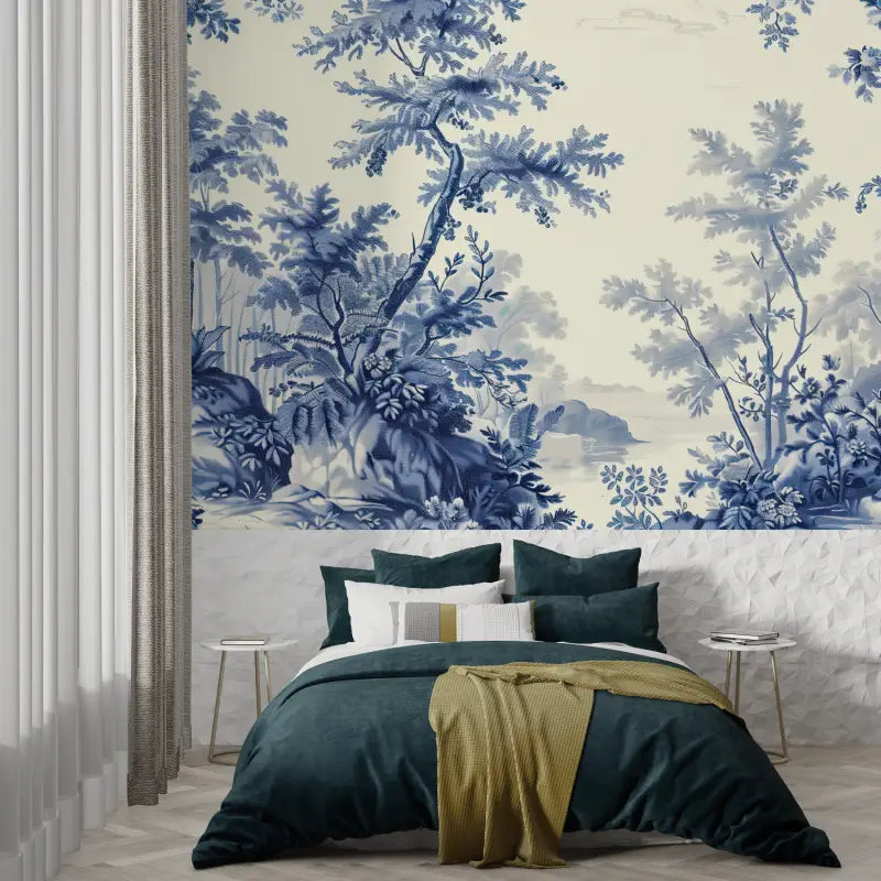 Jouy Blue Wallpaper - Second Image