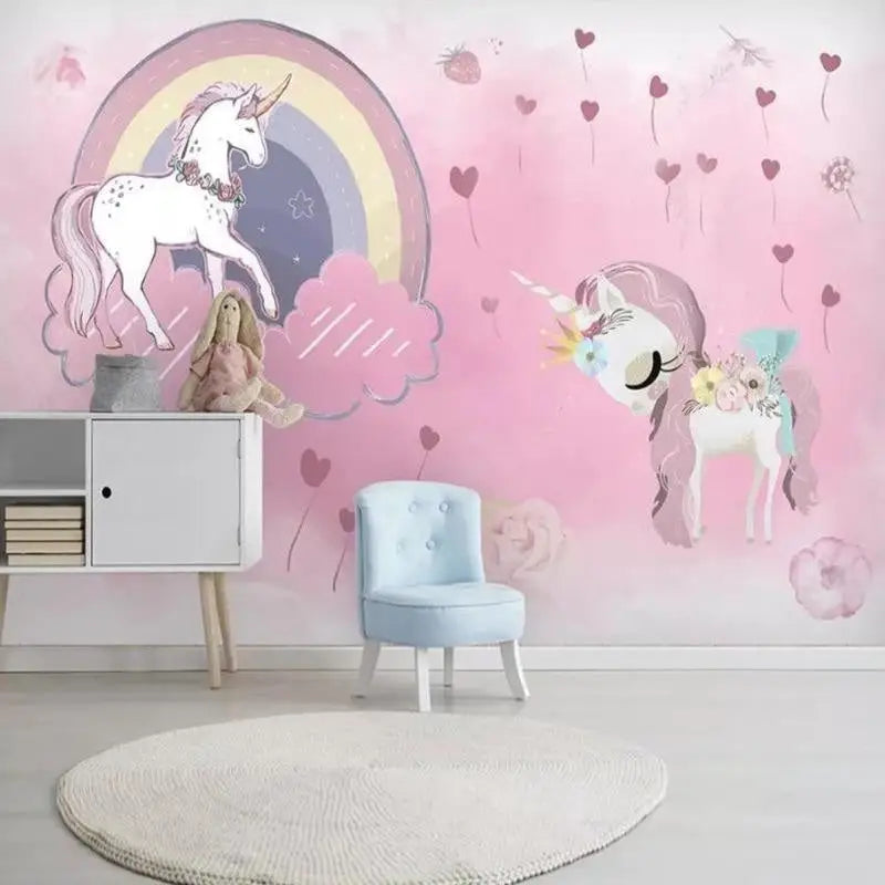 Papier Peint Licorne Rose