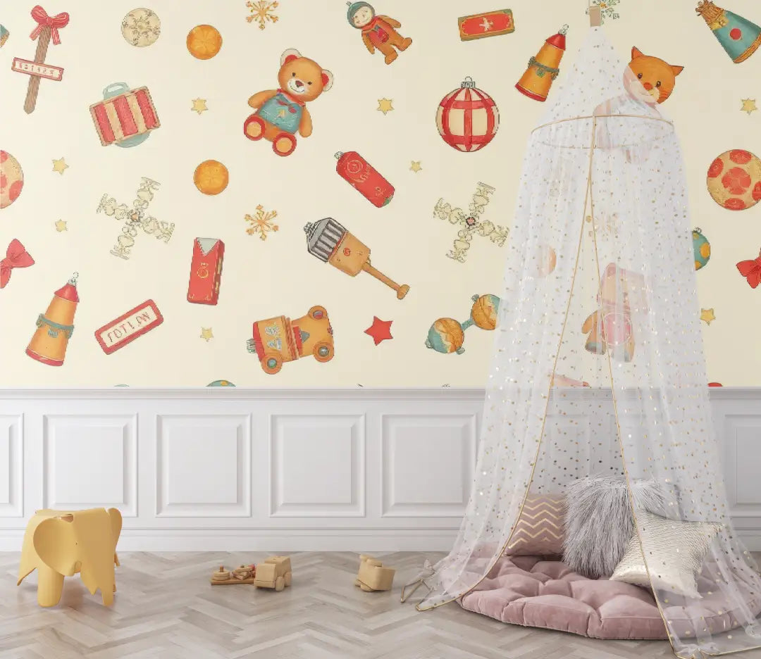 baby toy pattern wallpaper - Second Image