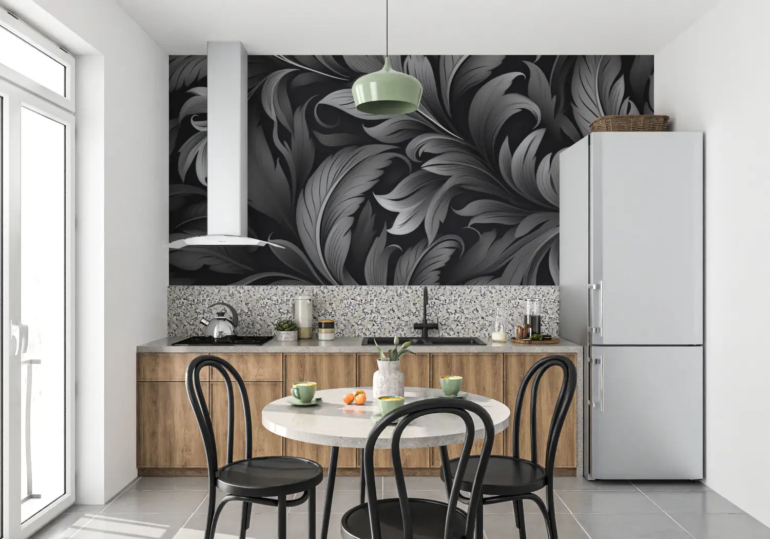 Papier Peint Noir Et Gris - tendance mur