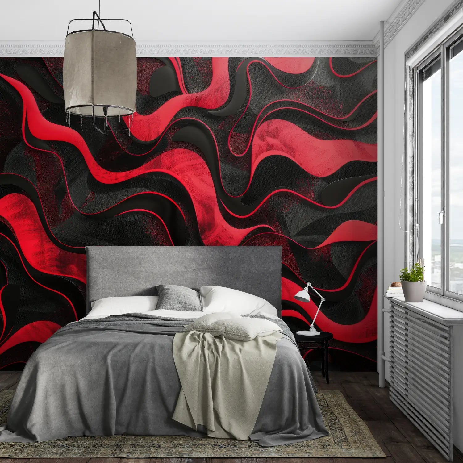 Black and Red Abstract Wallpaper - Second Image