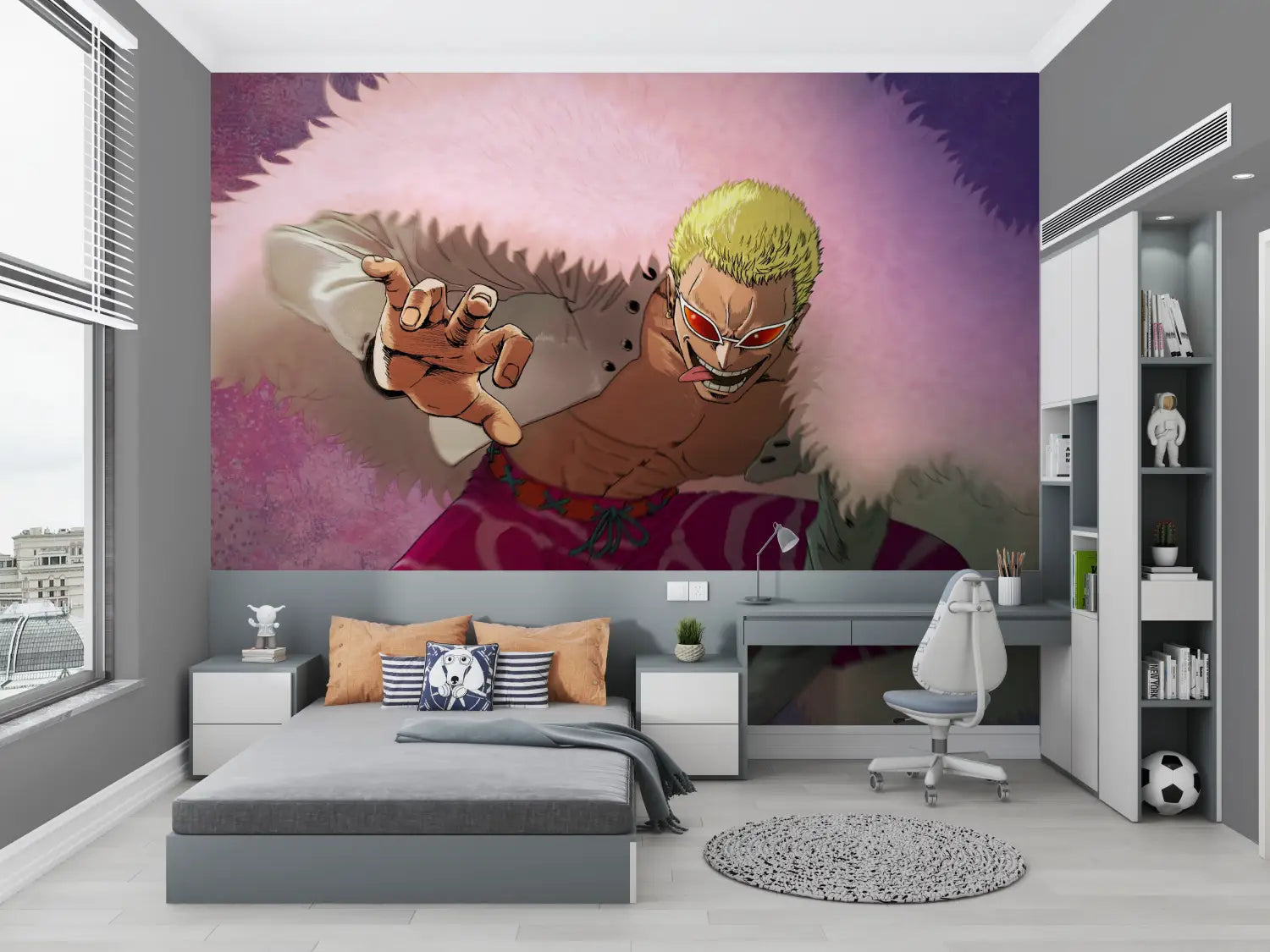 Papier Peint One Piece Doflamingo - mur chambre panoramique