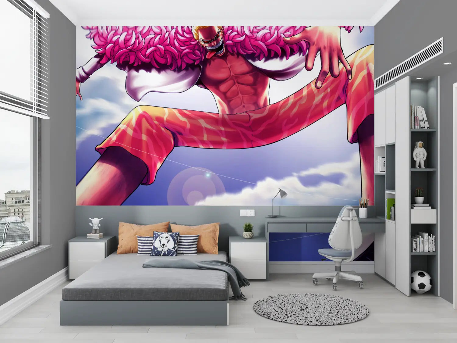 Papier Peint One Piece Doflamingo Design - tapisserie garçon