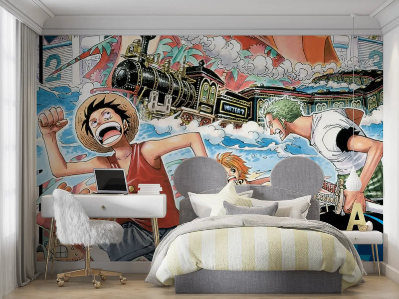 Papier Peint One Piece Water 7 - panoramique garçon