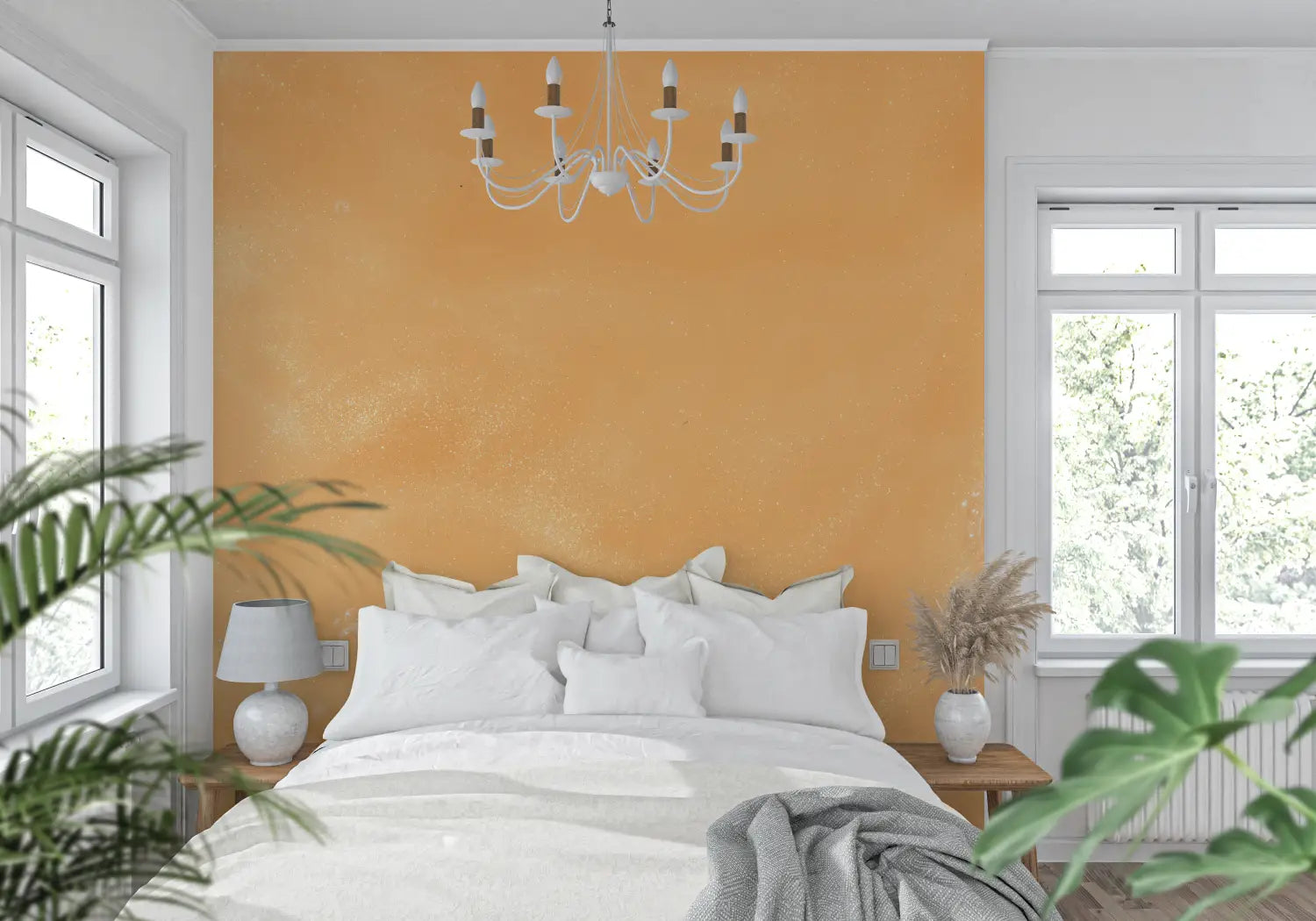 Textured Pastel Orange Wallpaper - Second Image