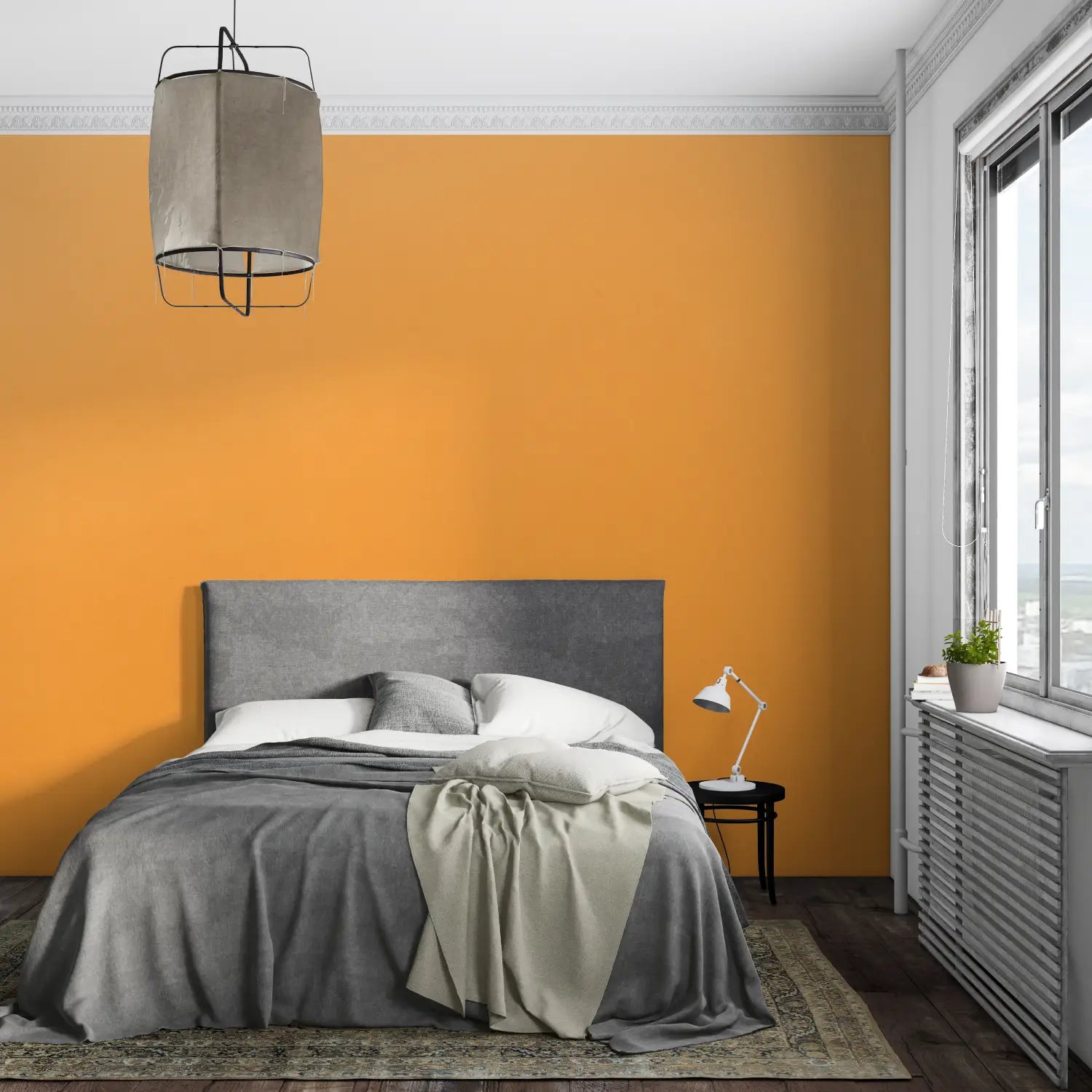 Papier Peint Orange Uni - sur mesure