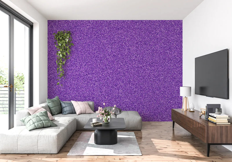 Papier Peint Pailleté Violet - tapisserie pano