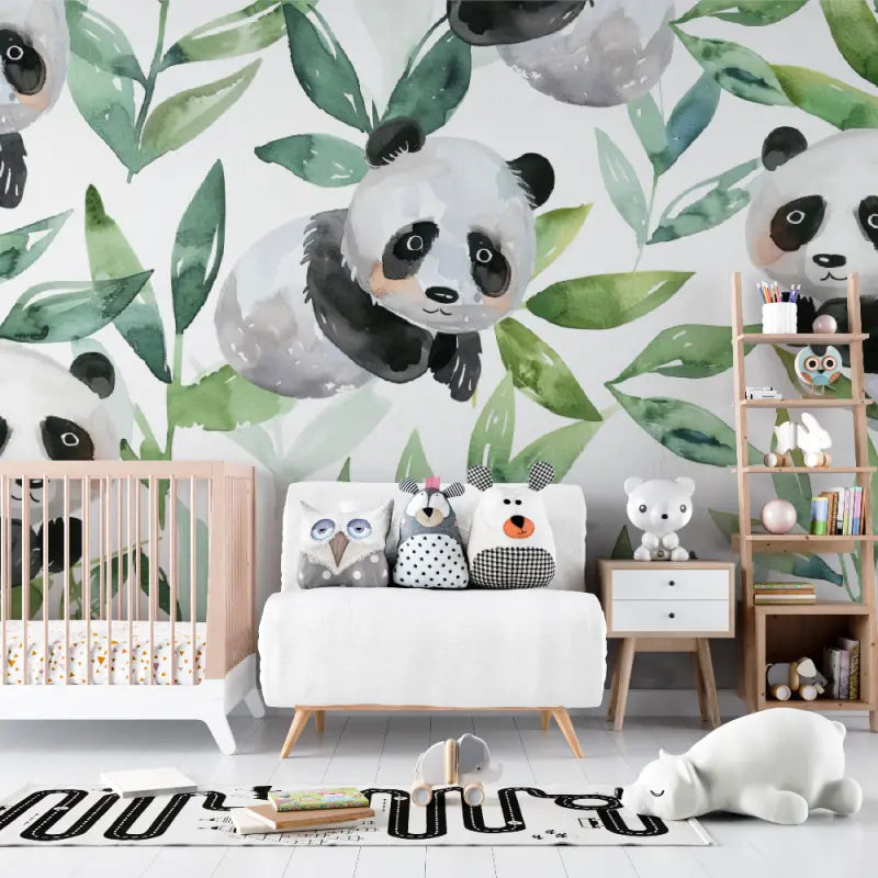 Playful baby pandas wallpaper - Second Image