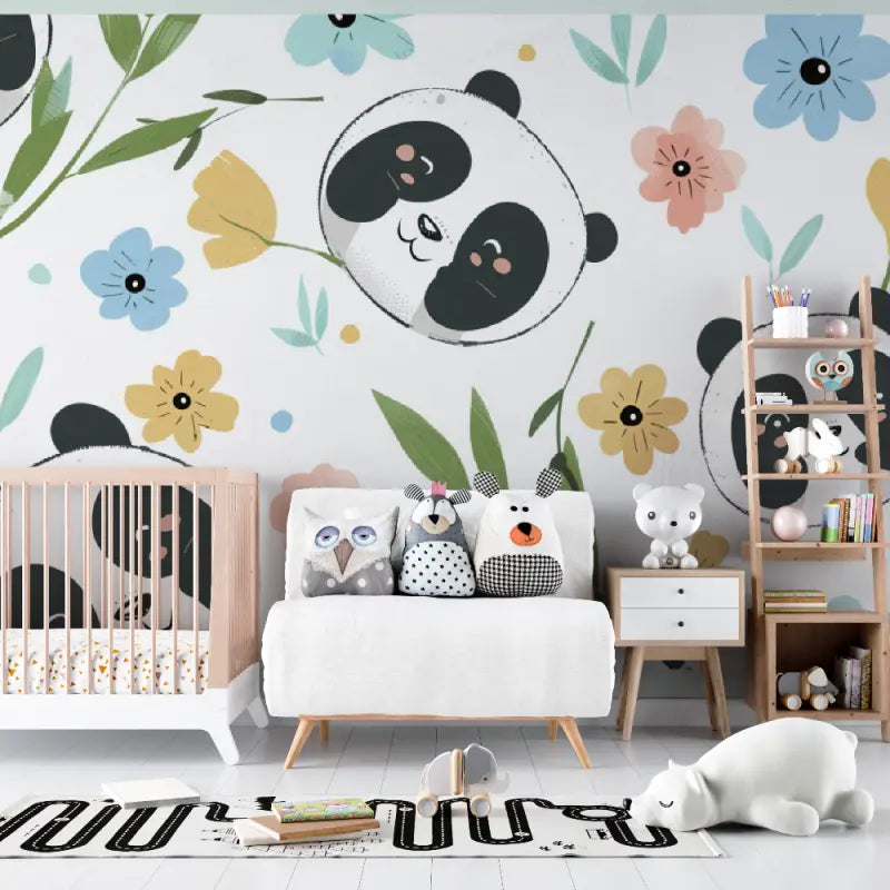 Pandas baby pattern wallpaper - Second Image