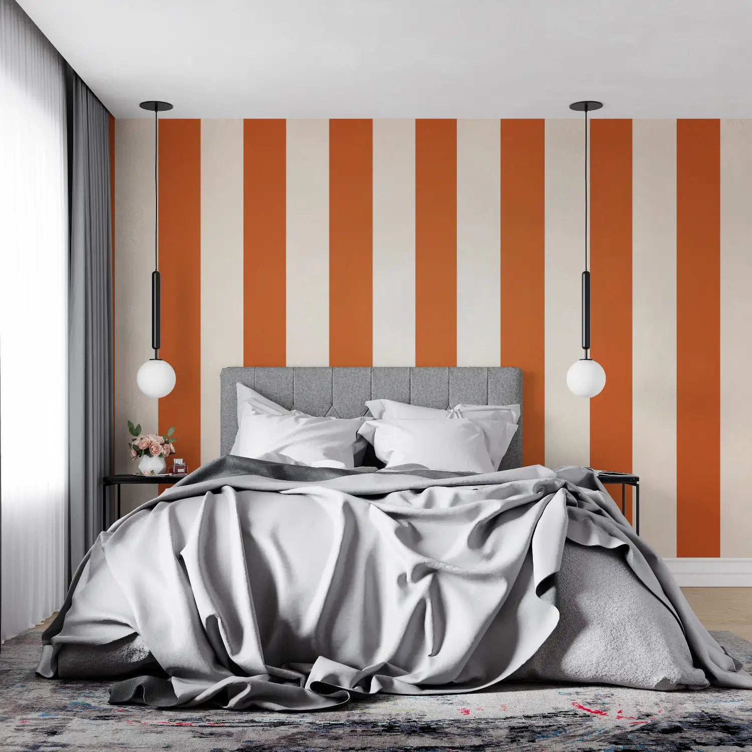 Orange Stripe Wallpaper - Second Image