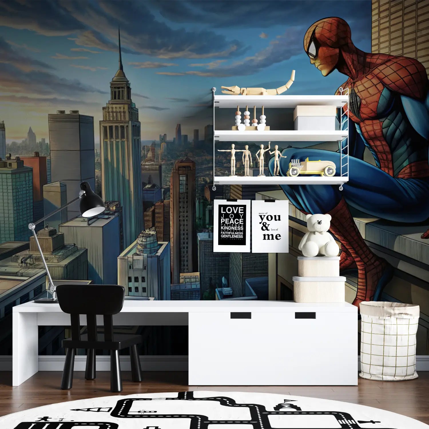 Papier Peint Spiderman Vintage - chambre spiderman