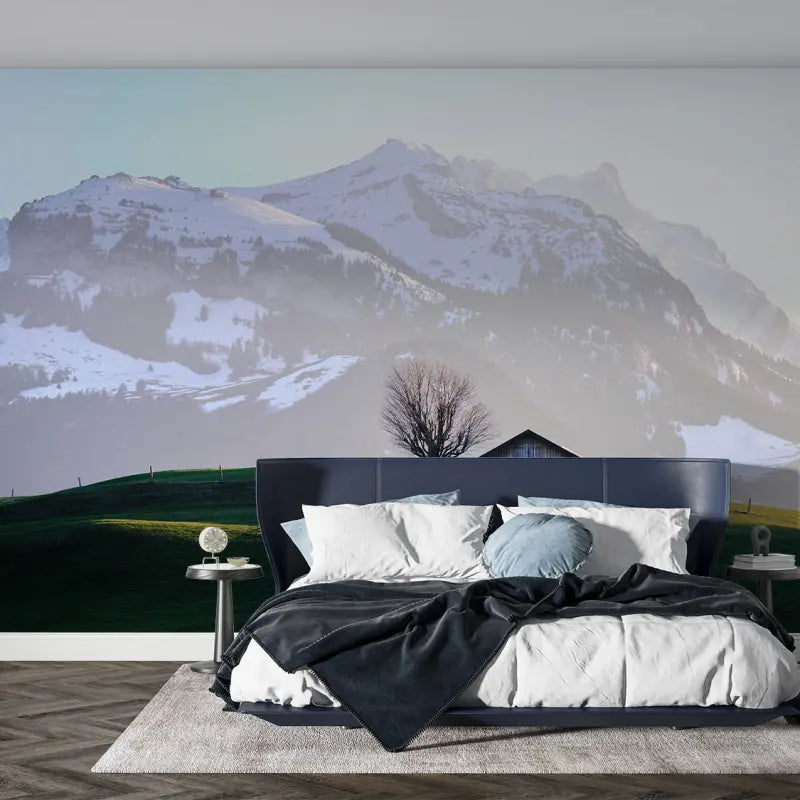 Mountain chalet style wallpaper - Second Image