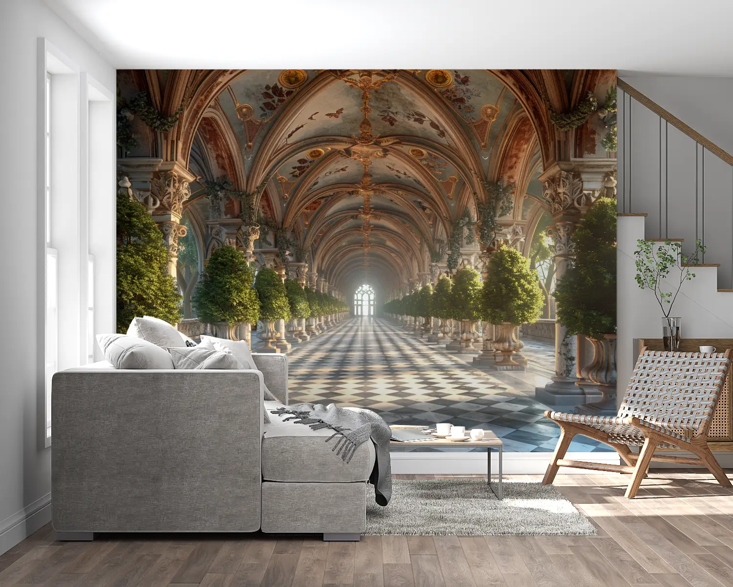 Custom Wallpaper Trompe L Oeil - Second Image