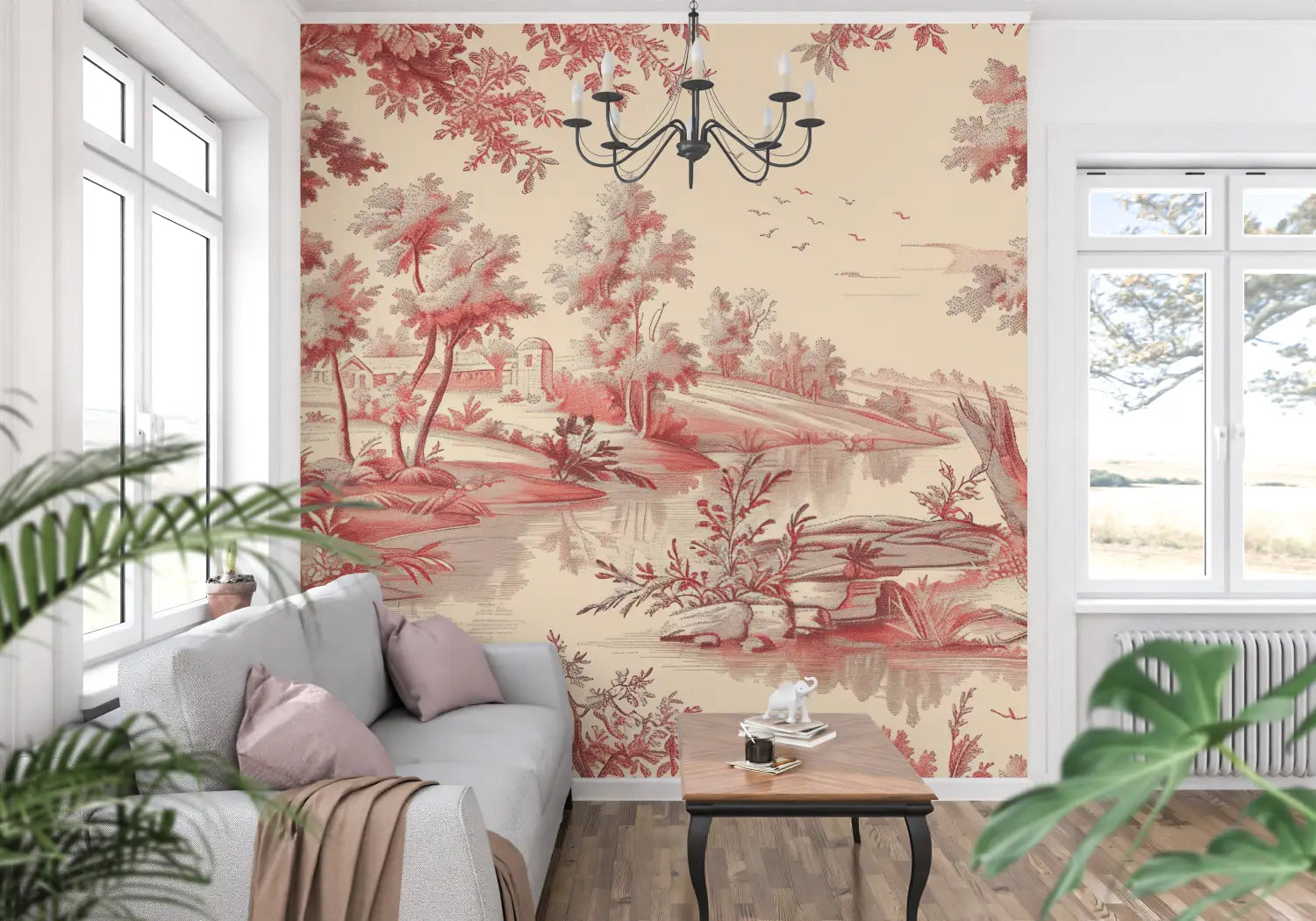 Artistic Toile De Jouy Wallpaper - Second Image