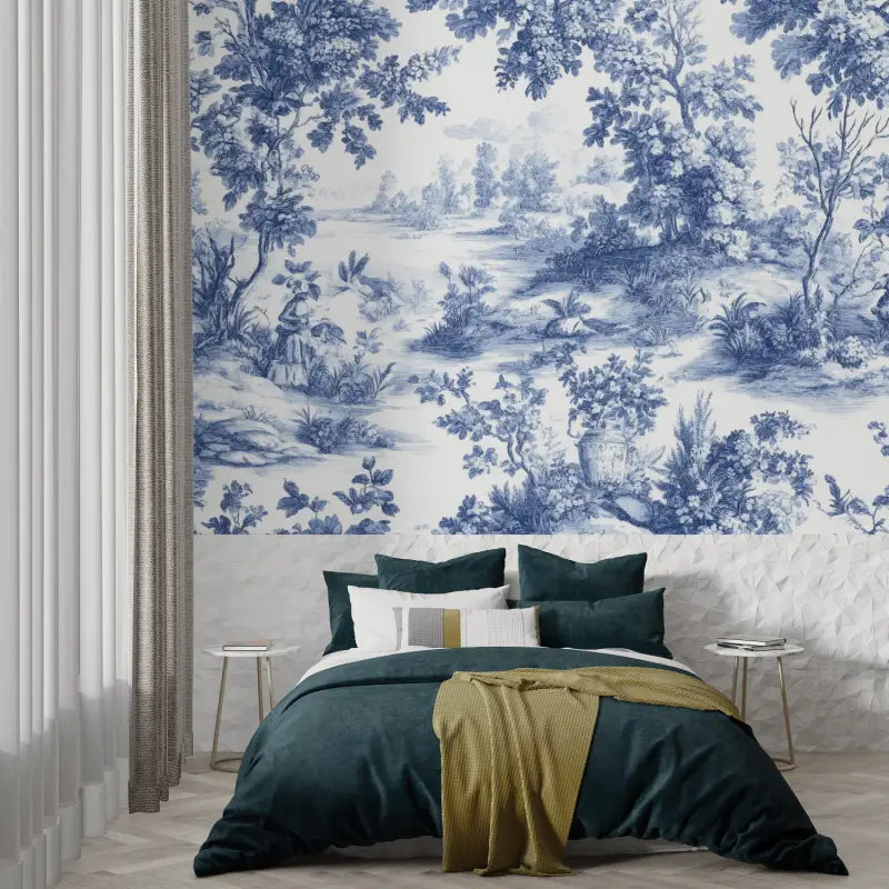 Toile De Jouy Wallpaper Bedroom - Second Image