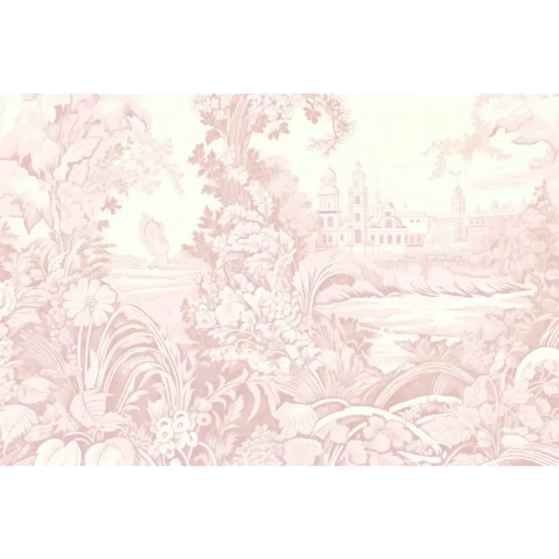 Papier Peint Toile De Jouy Rose