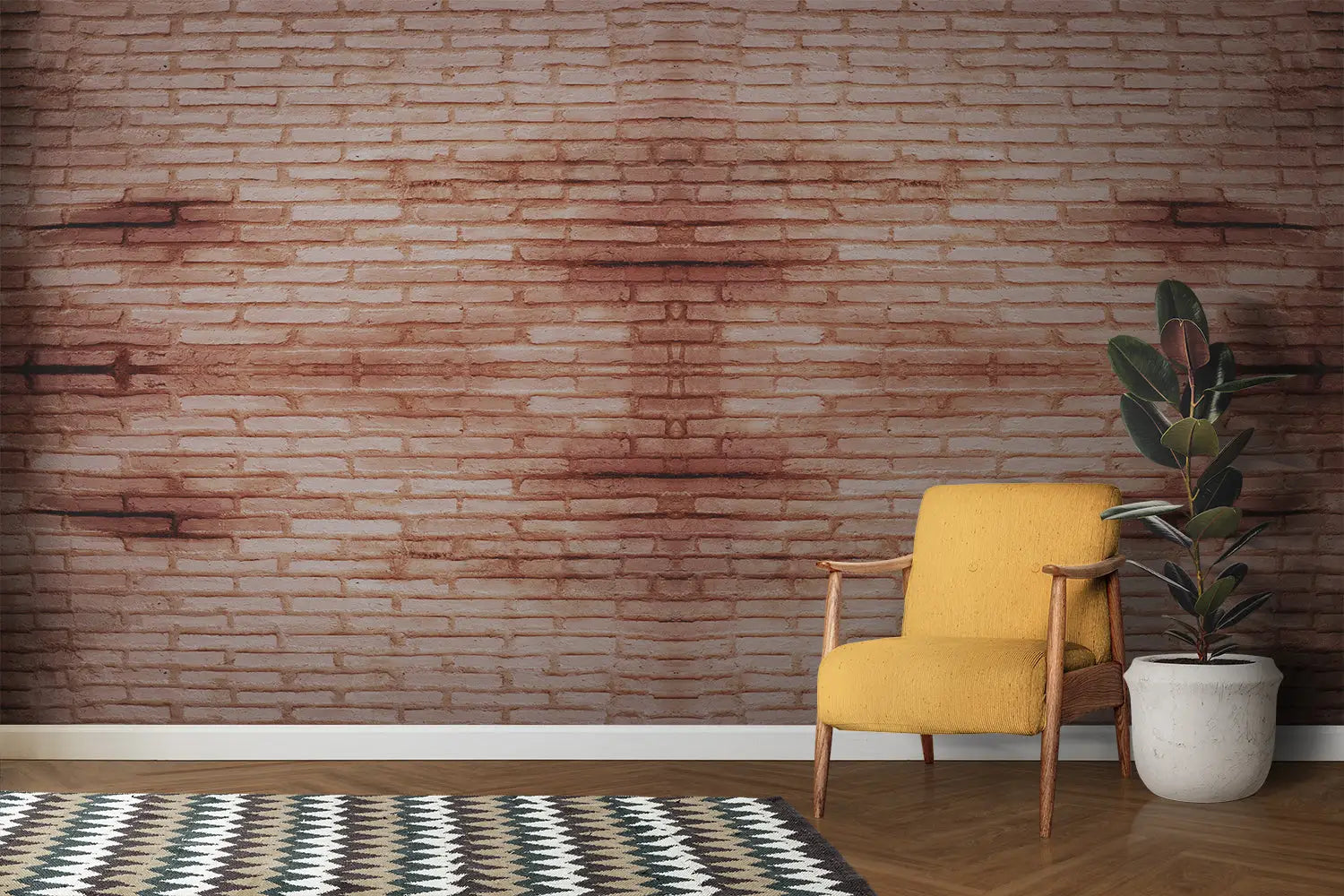 Trompe L Oeil Brick Wallpaper - Second Image