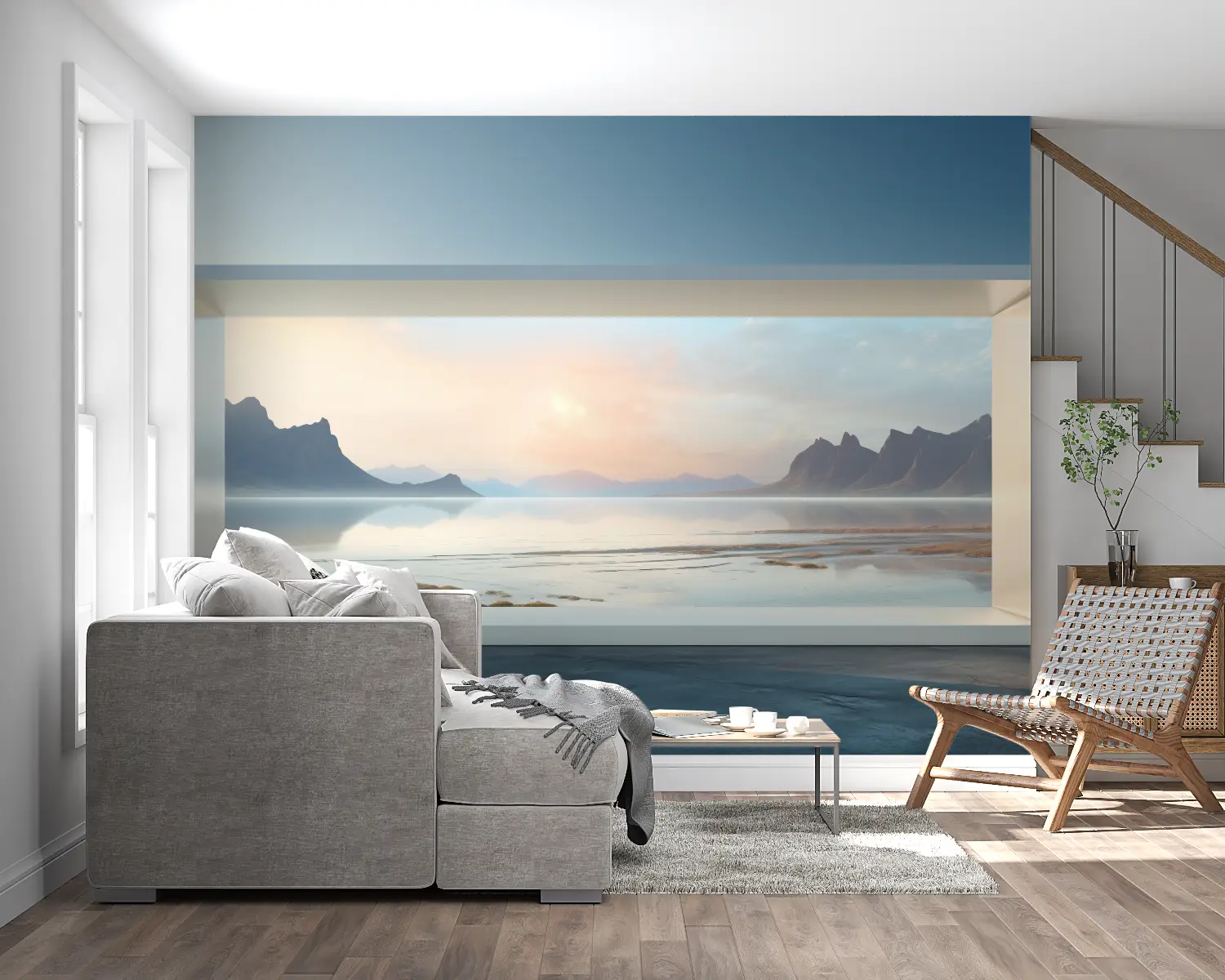 Trompe L Oeil Landscape Wallpaper - Second Image