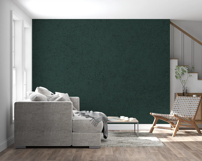 Papier Peint Velours Vert - chambre adulte