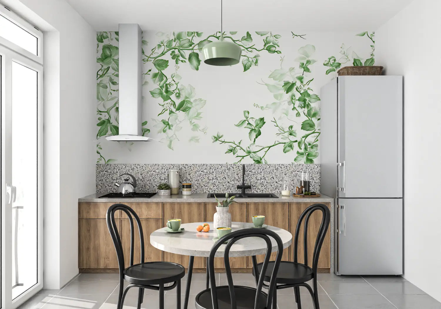 Papier Peint Vert Nature - tendance mur