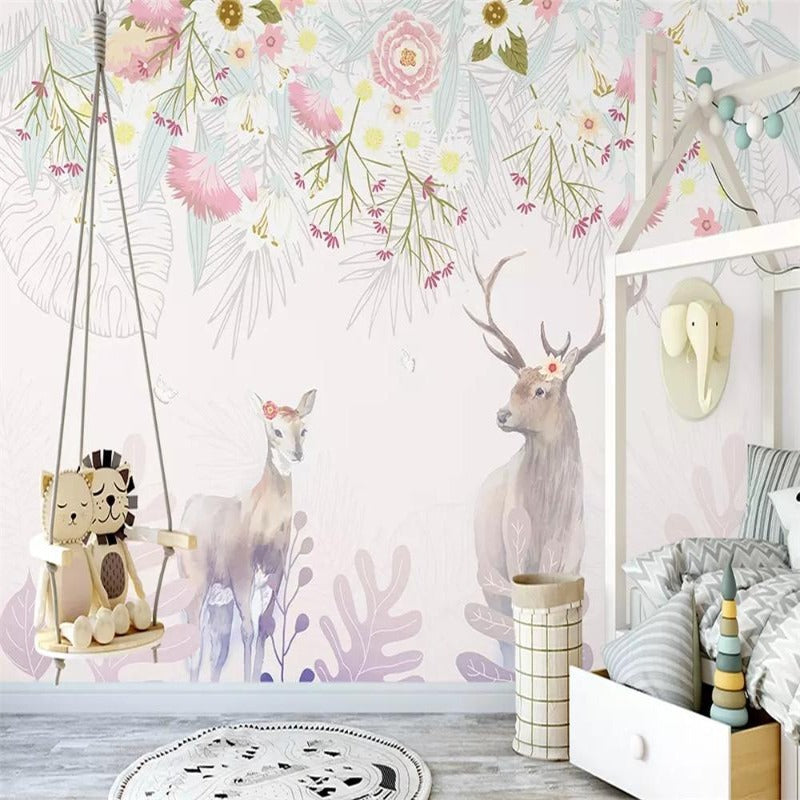 Animals Wallpaper <br/> Deer with Flowers