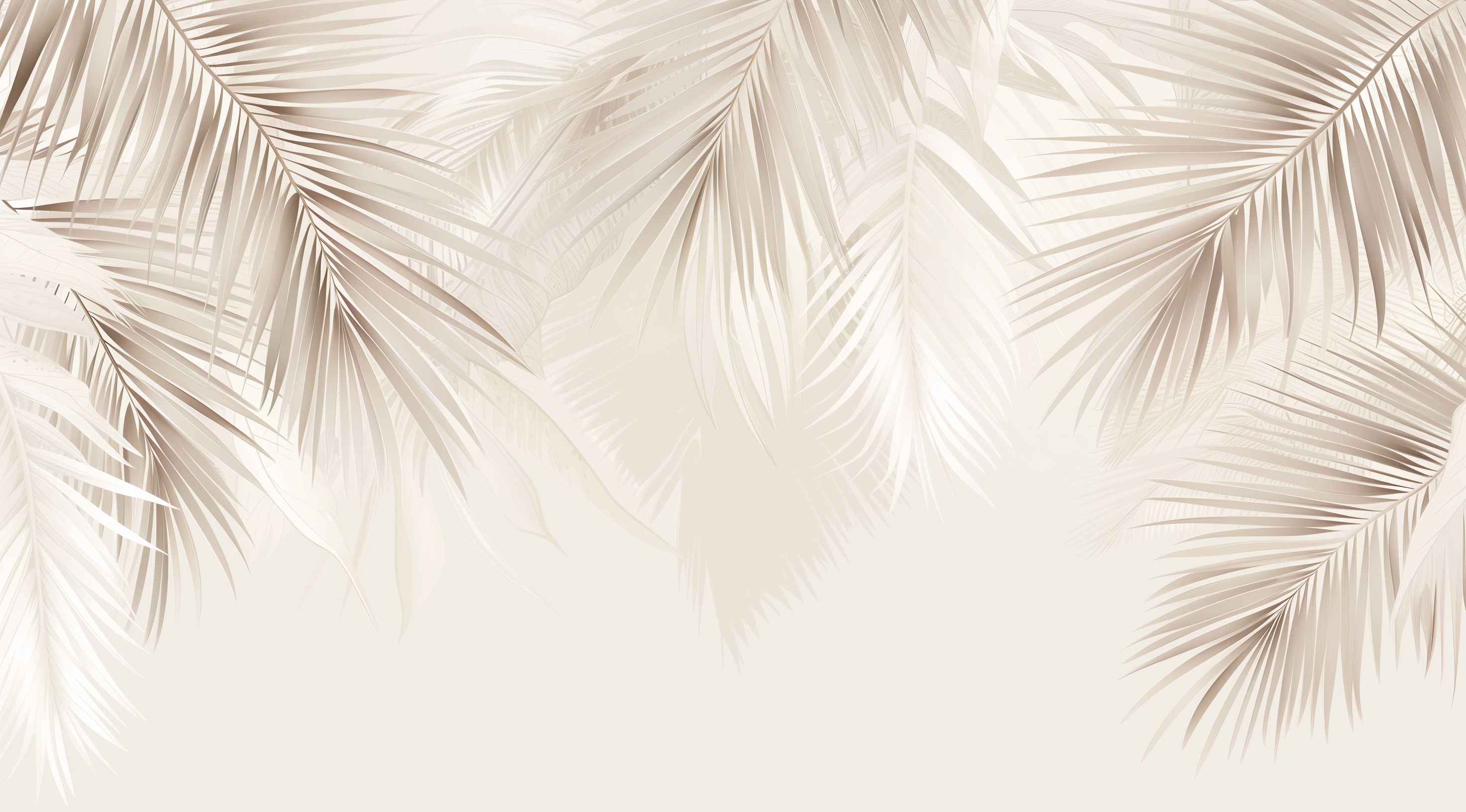 Papier Peint Palmier Beige