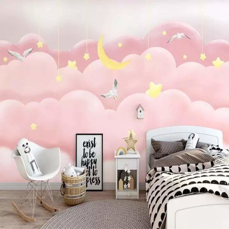 Original Baby Girl Bedroom Wallpaper - Second Image