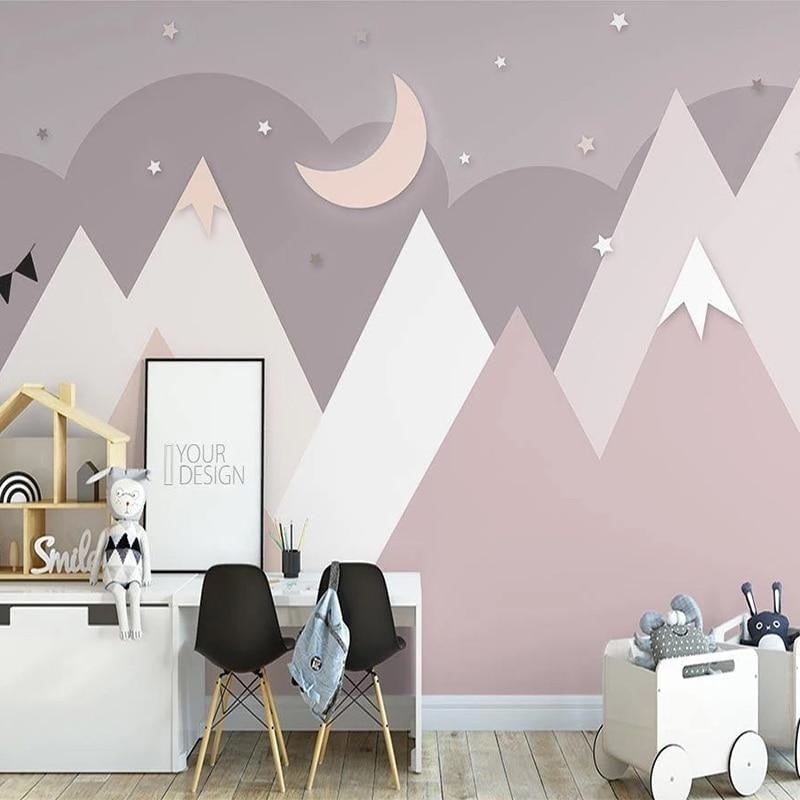 Scandinavian Wallpaper for Girls Room - Second Image