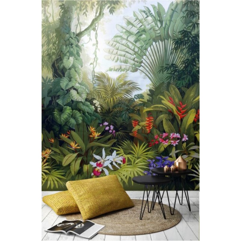 papier peint tropical chic